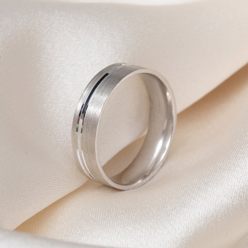 HUDSON 6mm | Men’s Wedding Ring in 9ct White Gold - Rings