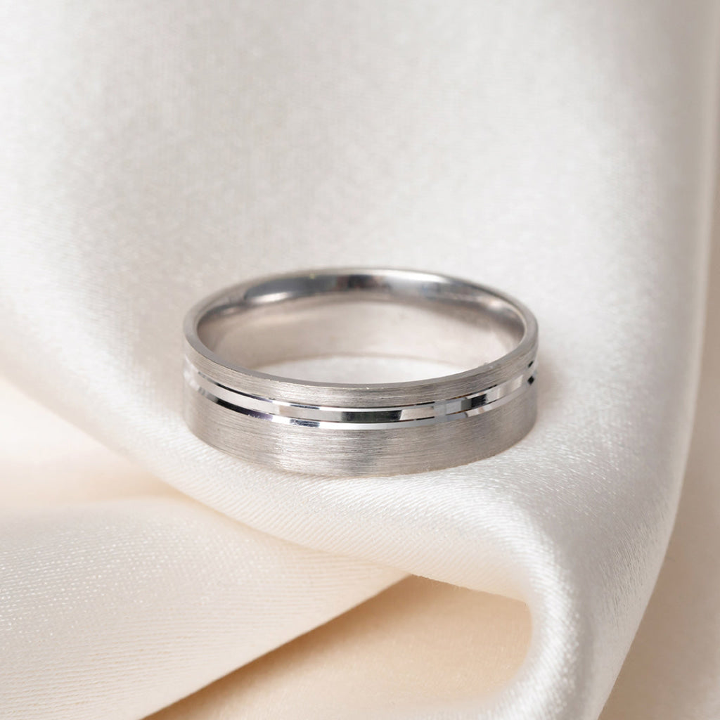 HUDSON 6mm | Men’s Wedding Ring in 9ct White Gold - Rings