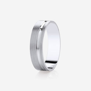 HUDSON 6mm | Men's Wedding Ring in 9ct White Gold