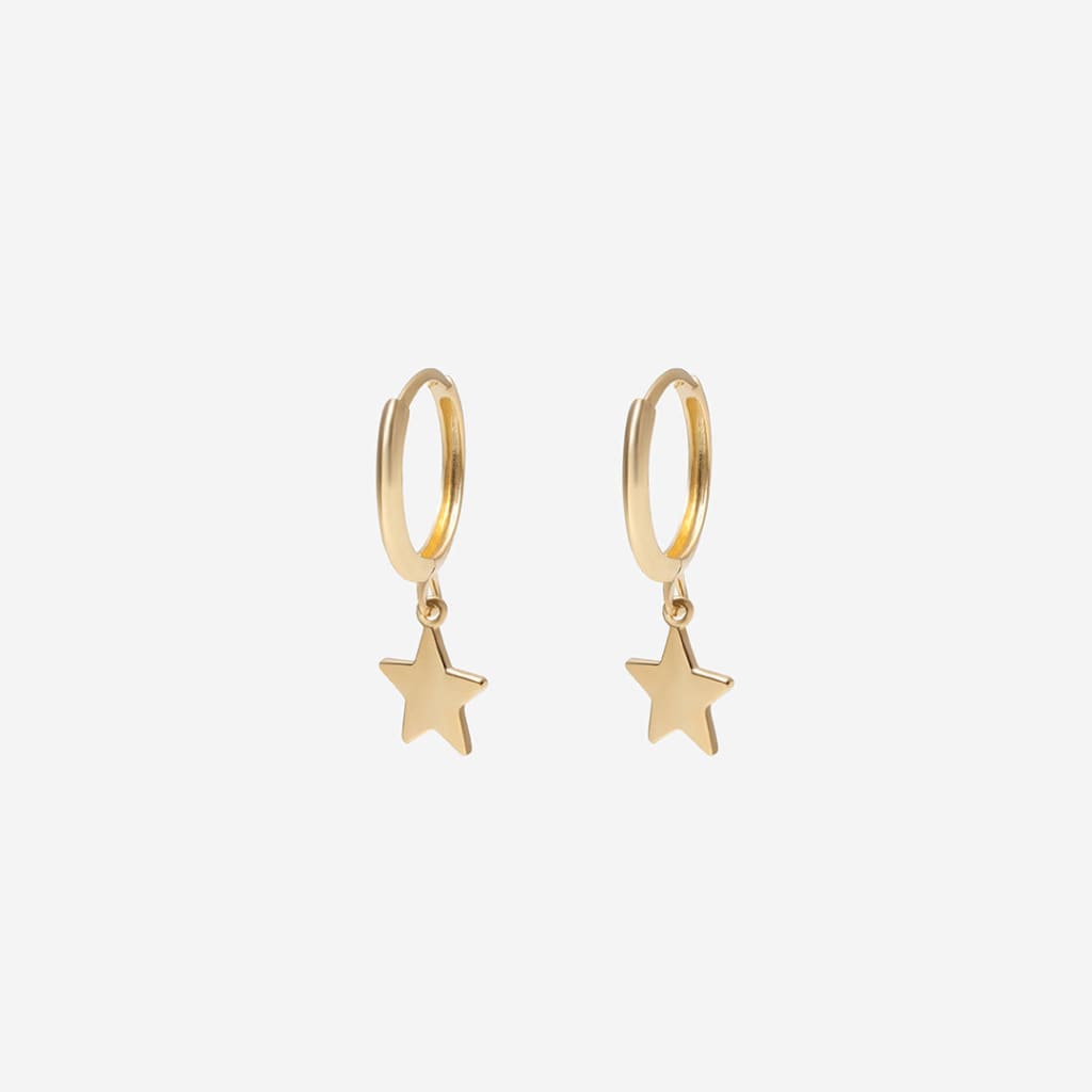 Huggies with Star Charm | 9ct Gold