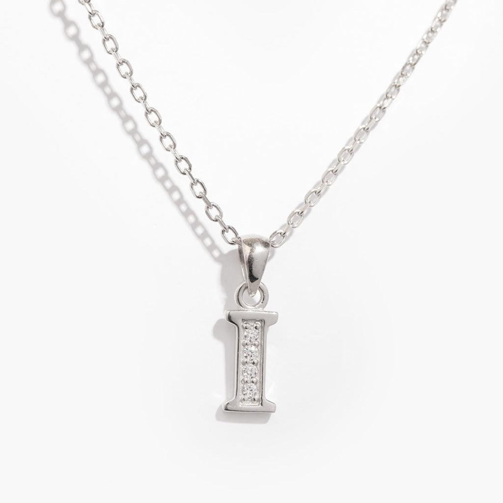 Initial l hot sale necklace silver