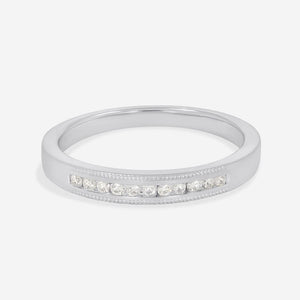 IDRIS | Diamond Wedding Ring in 9ct White Gold