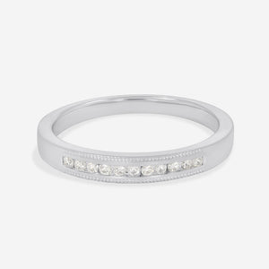 IDRIS | Natural Diamond Wedding Ring in 9ct White Gold
