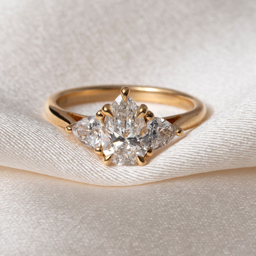 IKARIA 1.50ct | Pear 3-Stone Lab Grown Diamond Engagement