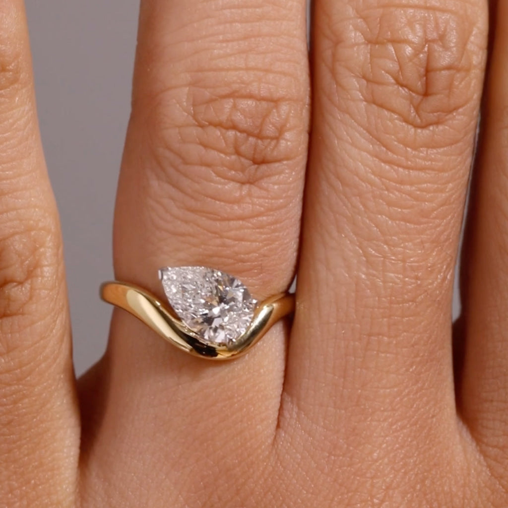 IMANI 1.50ct | Pear Solitaire Lab Grown Diamond Engagement