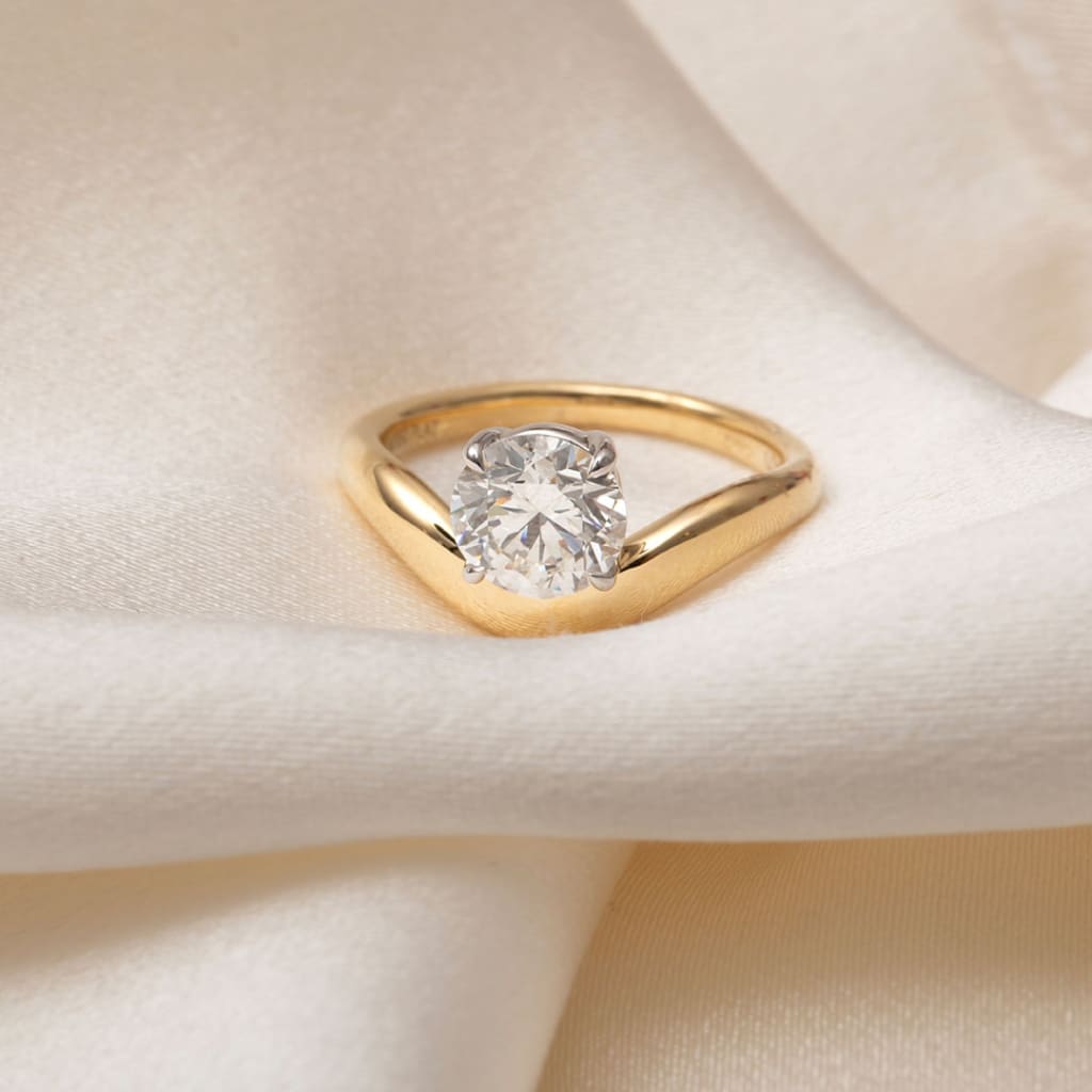 Imelda| Round Solitaire Lab Diamond Set in 18ct Gold 1.50ct