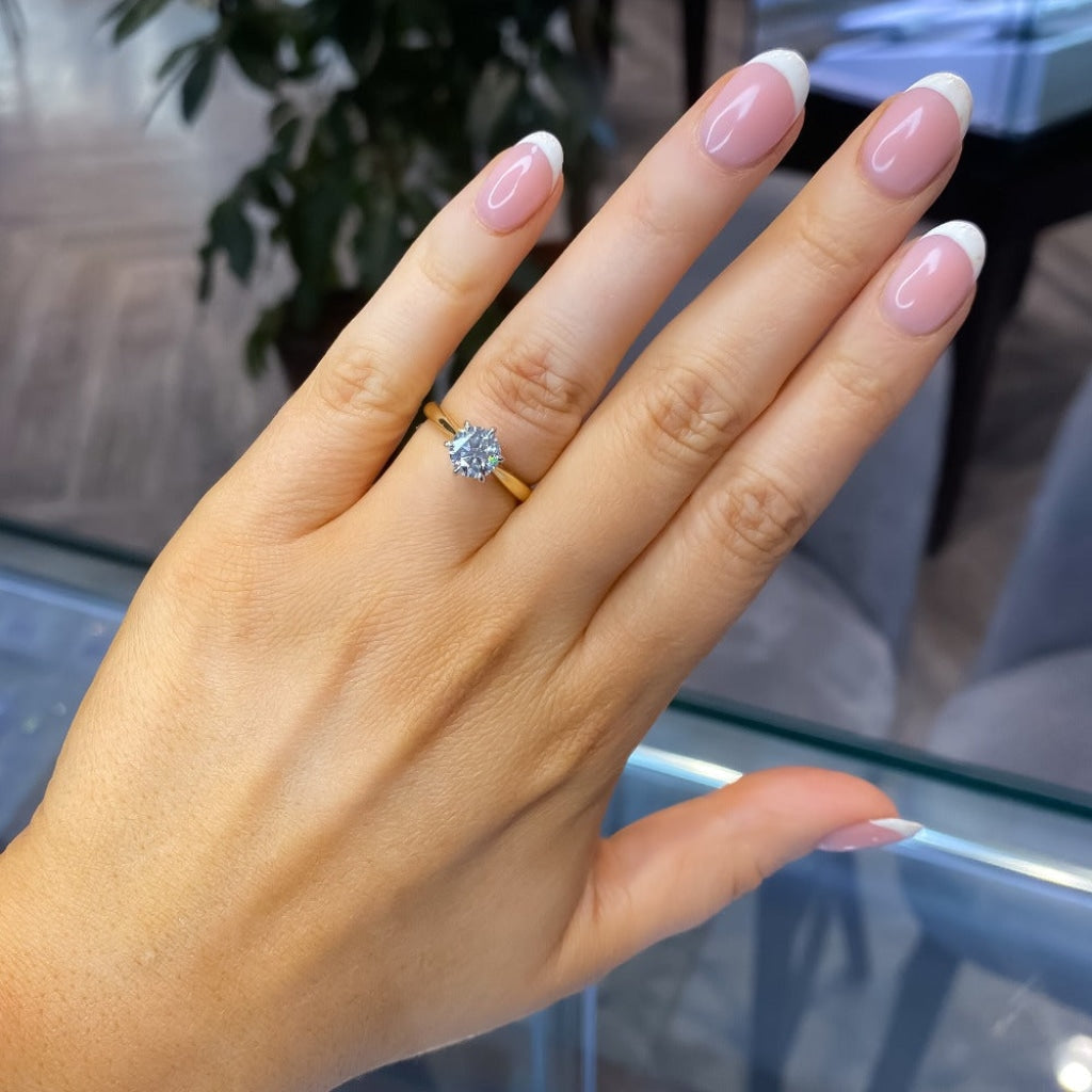 Imperial Lab Grown Diamond Engagement Ring on woman's hand