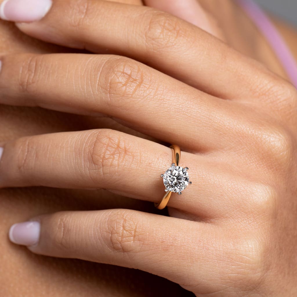 Imperial Lab Grown Diamond Engagement Ring on woman's hand