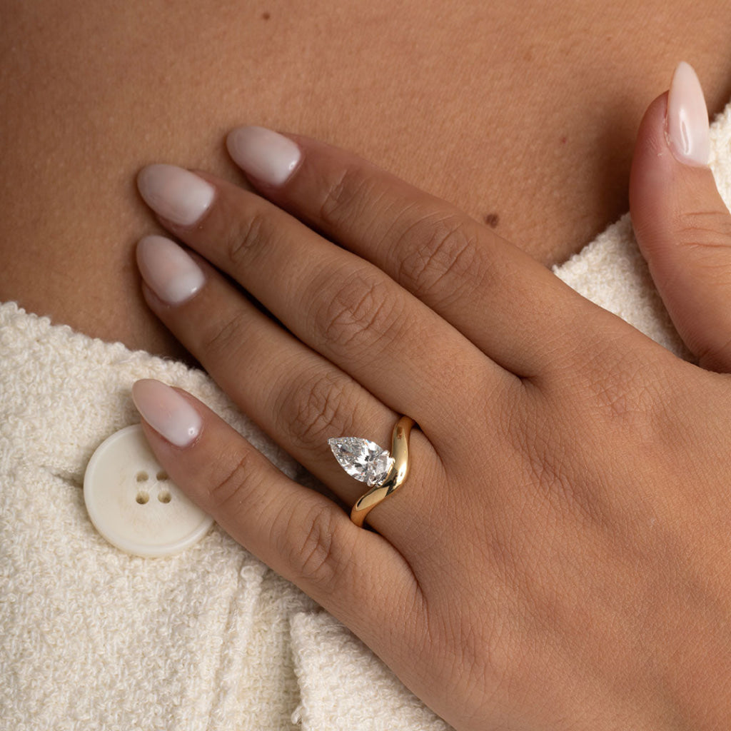 INDIE 1.50ct | Pear Solitaire Lab Grown Diamond Engagement Ring in 18ct Gold