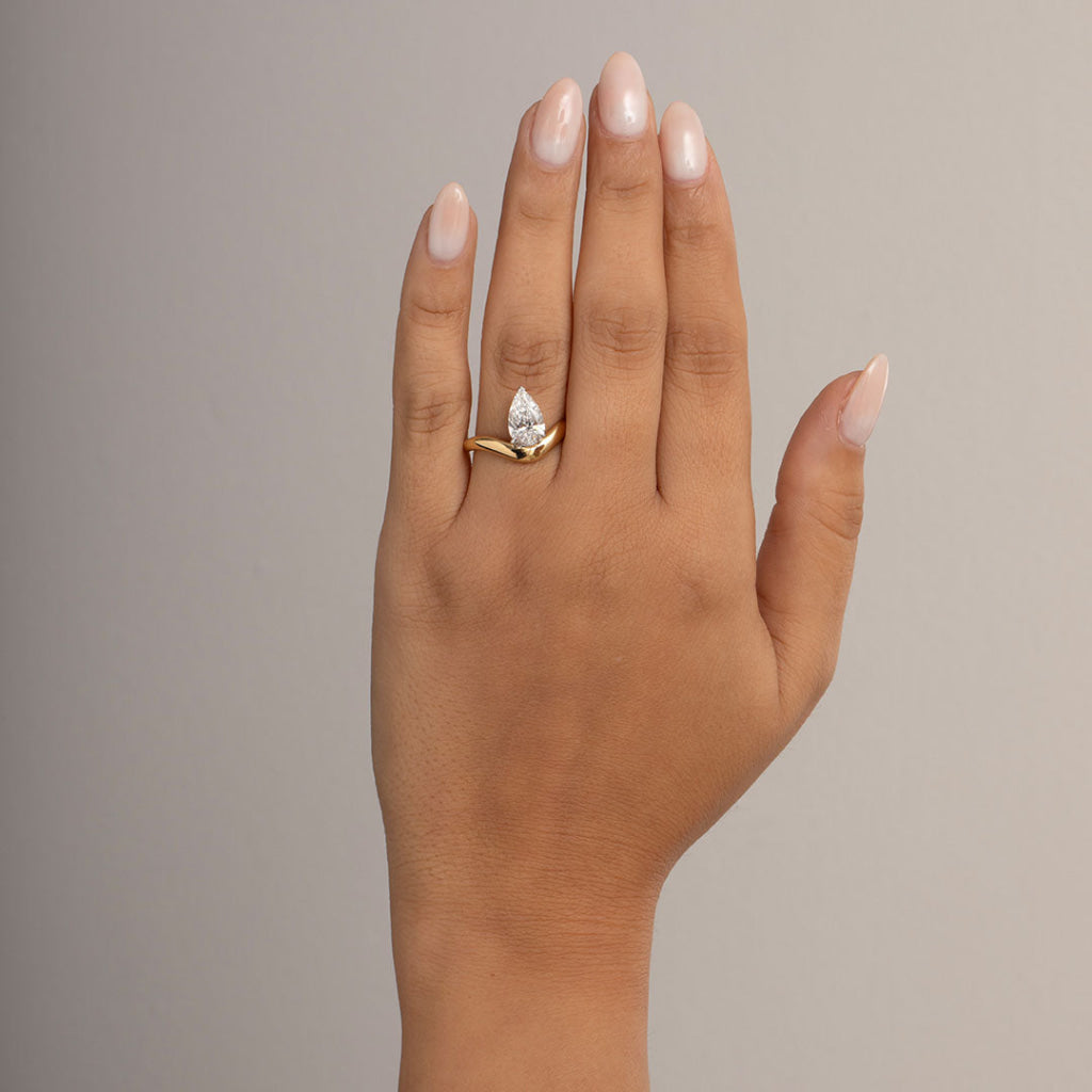 INDIE | Pear Solitaire Lab Diamond Set in 18ct Gold 1.50ct