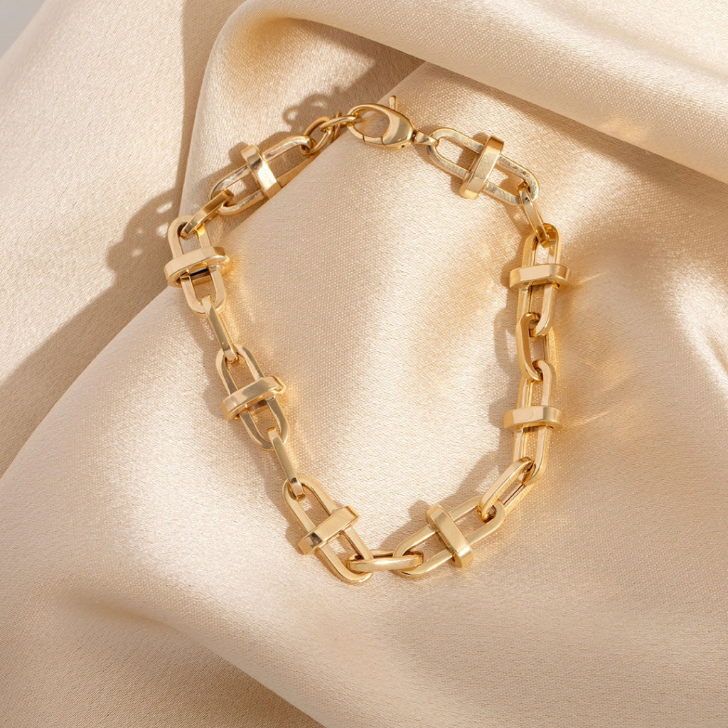 9ct gold link bracelet - photo 3