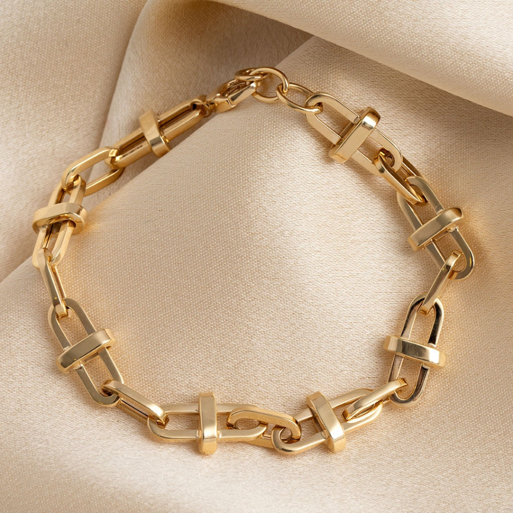 9ct gold link bracelet - photo 1