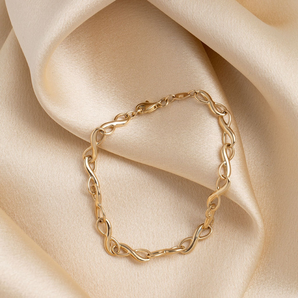 Ladies Gold Infinity Bracelet 