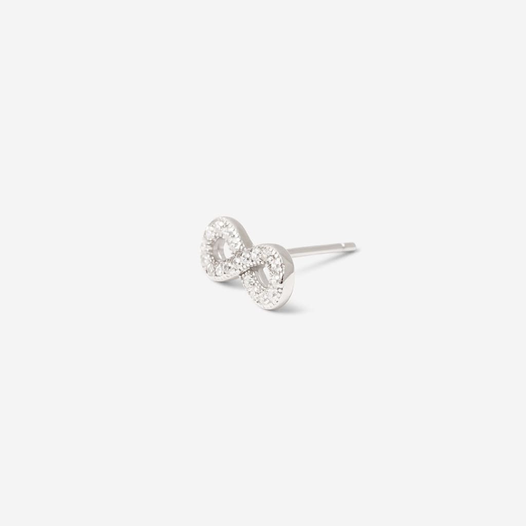 Infinity Cubic Zirconia Earrings | Sterling Silver
