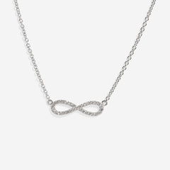 Infinity Diamond Necklace on white background