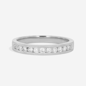 INFINITY | Diamond Wedding Ring in 9ct White Gold