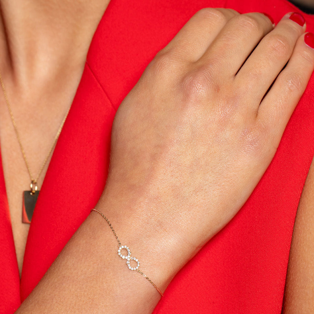Infinity Sparkle Bracelet | 9ct Gold
