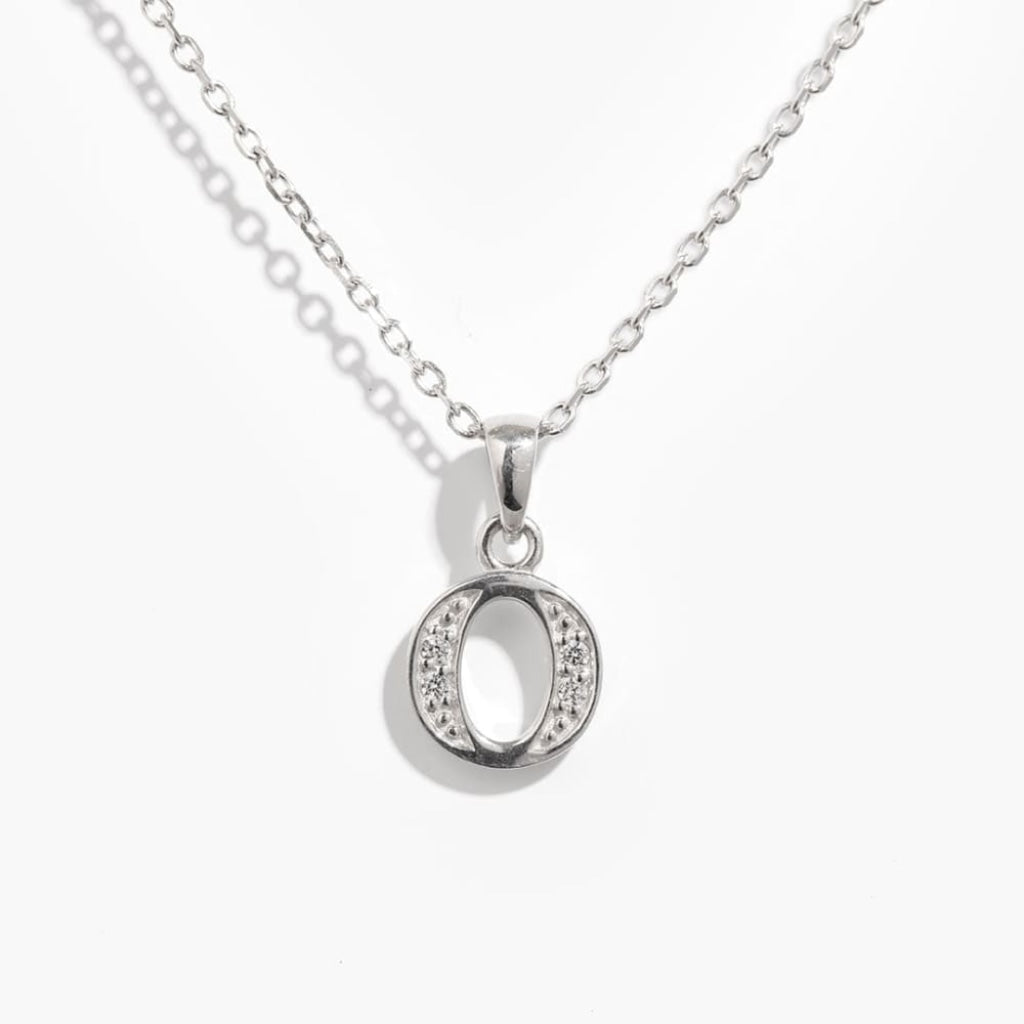 Initial Necklace | Sterling Silver - O