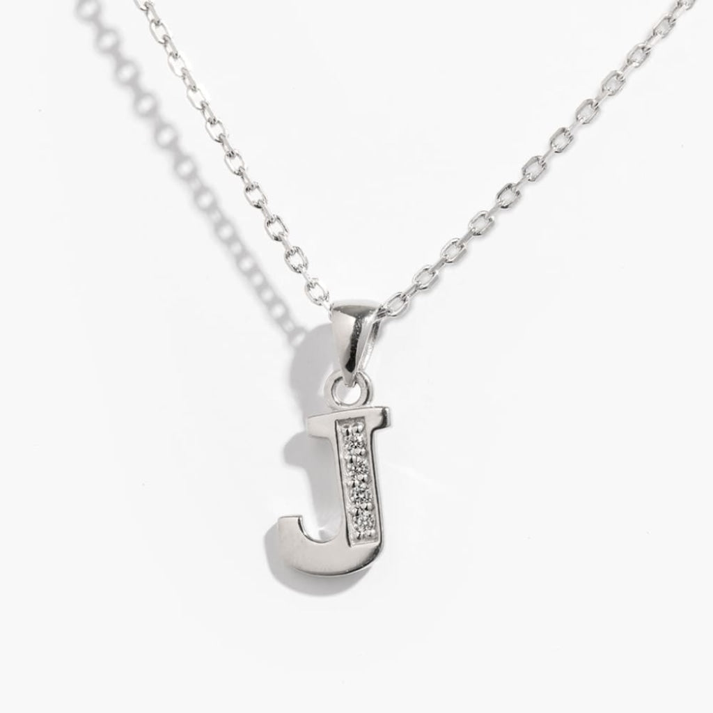 Initial Necklace | Sterling Silver - J