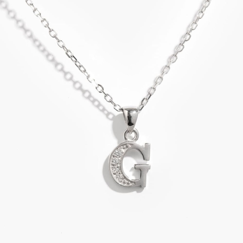 Initial Necklace | Sterling Silver - G