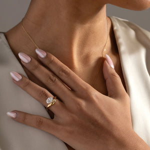 IRENE 1.50ct | Oval Solitaire Lab Grown Diamond Engagement Ring in 18ct Gold