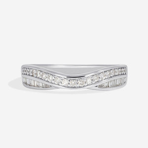 IRIS | Diamond Wedding Ring in 9ct White Gold