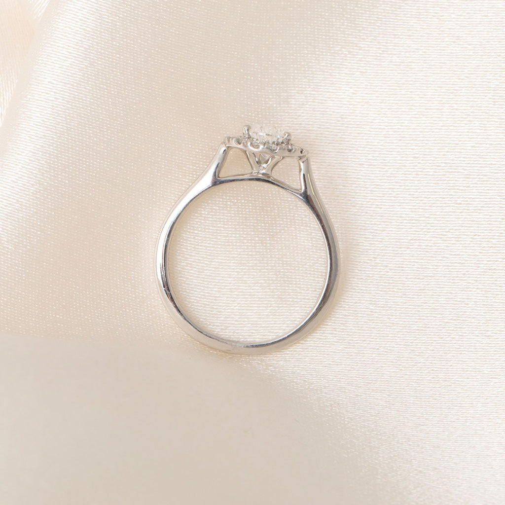 ISABELLA | Pear Halo Lab Diamond Set in Platinum 1.20ct