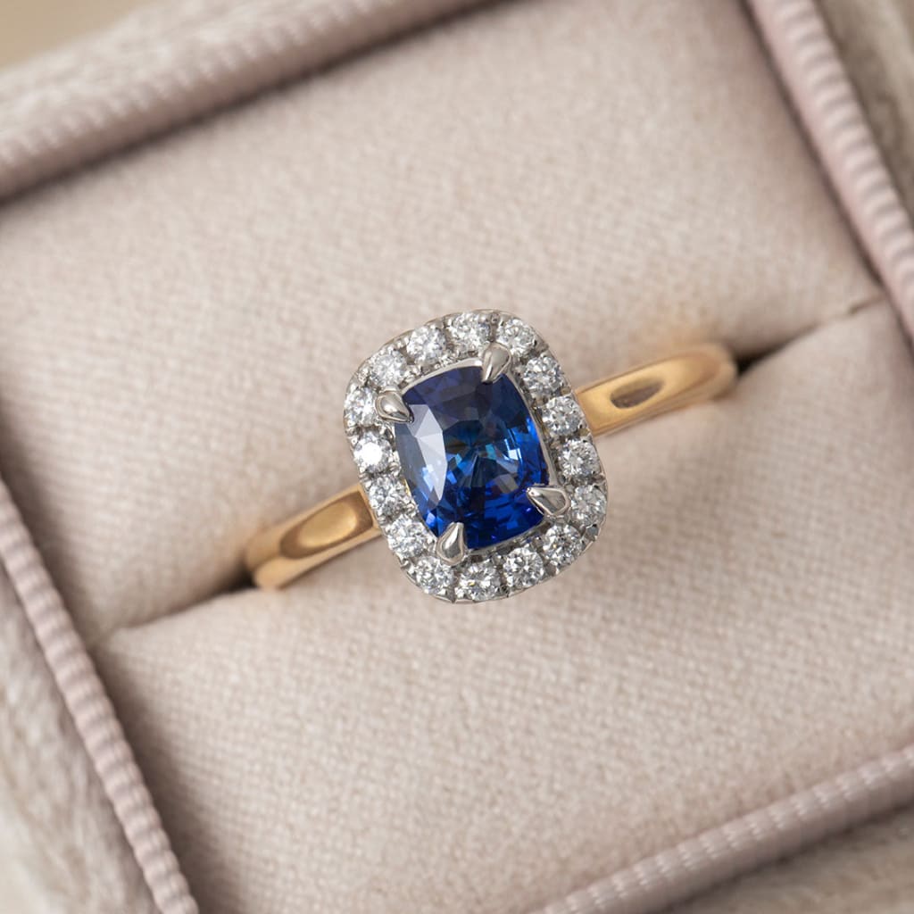 ISADORA 1.20ct | Diamond & Sapphire Ring - Rings