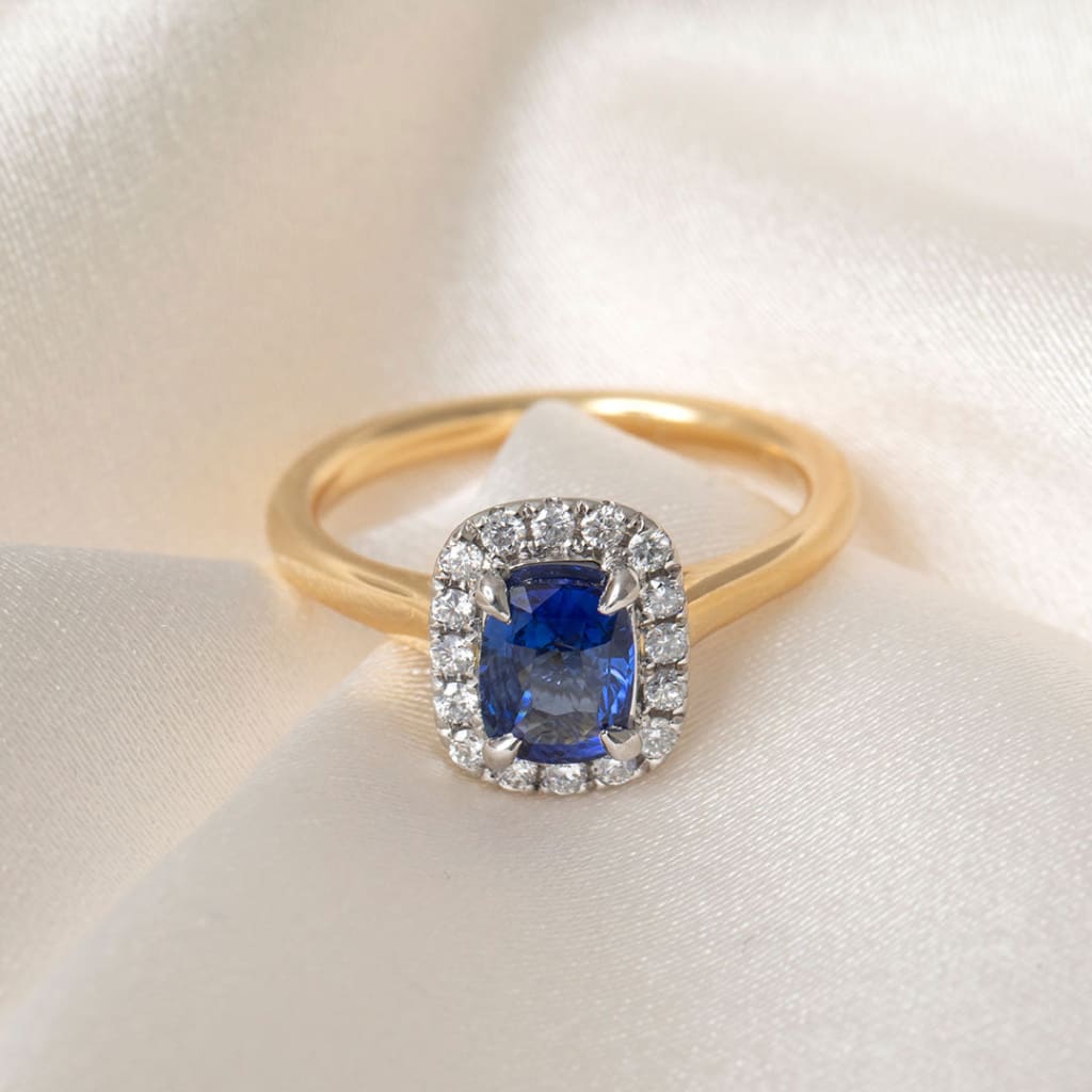 ISADORA 1.20ct | Diamond & Sapphire Ring - Rings