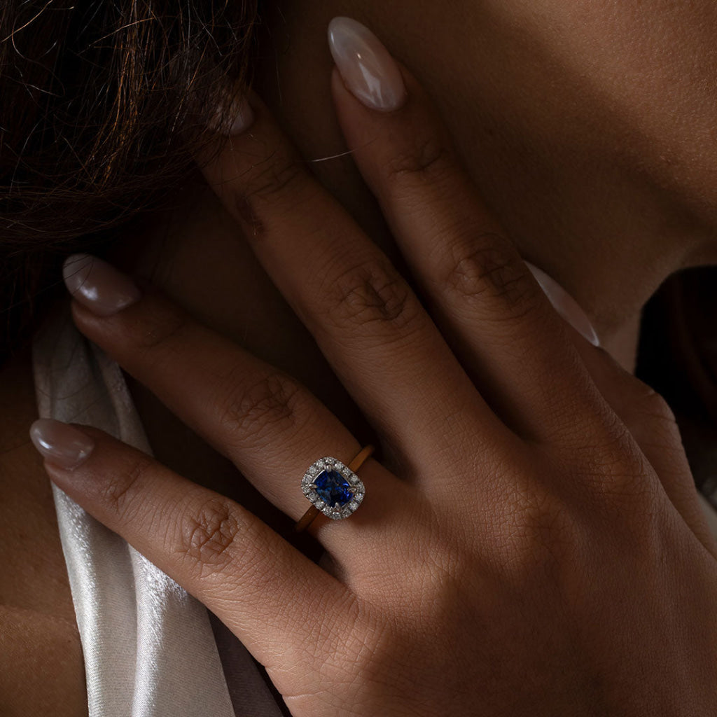 ISADORA 1.20ct | Diamond & Sapphire Ring - Rings