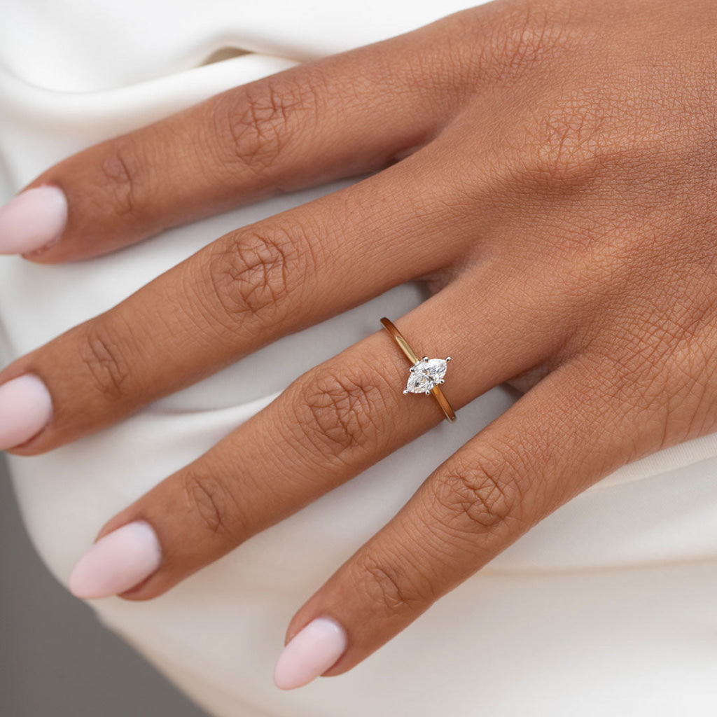 ISLA 0.50ct | Marquise Solitaire Lab Grown Diamond Engagement Ring in 18ct Gold