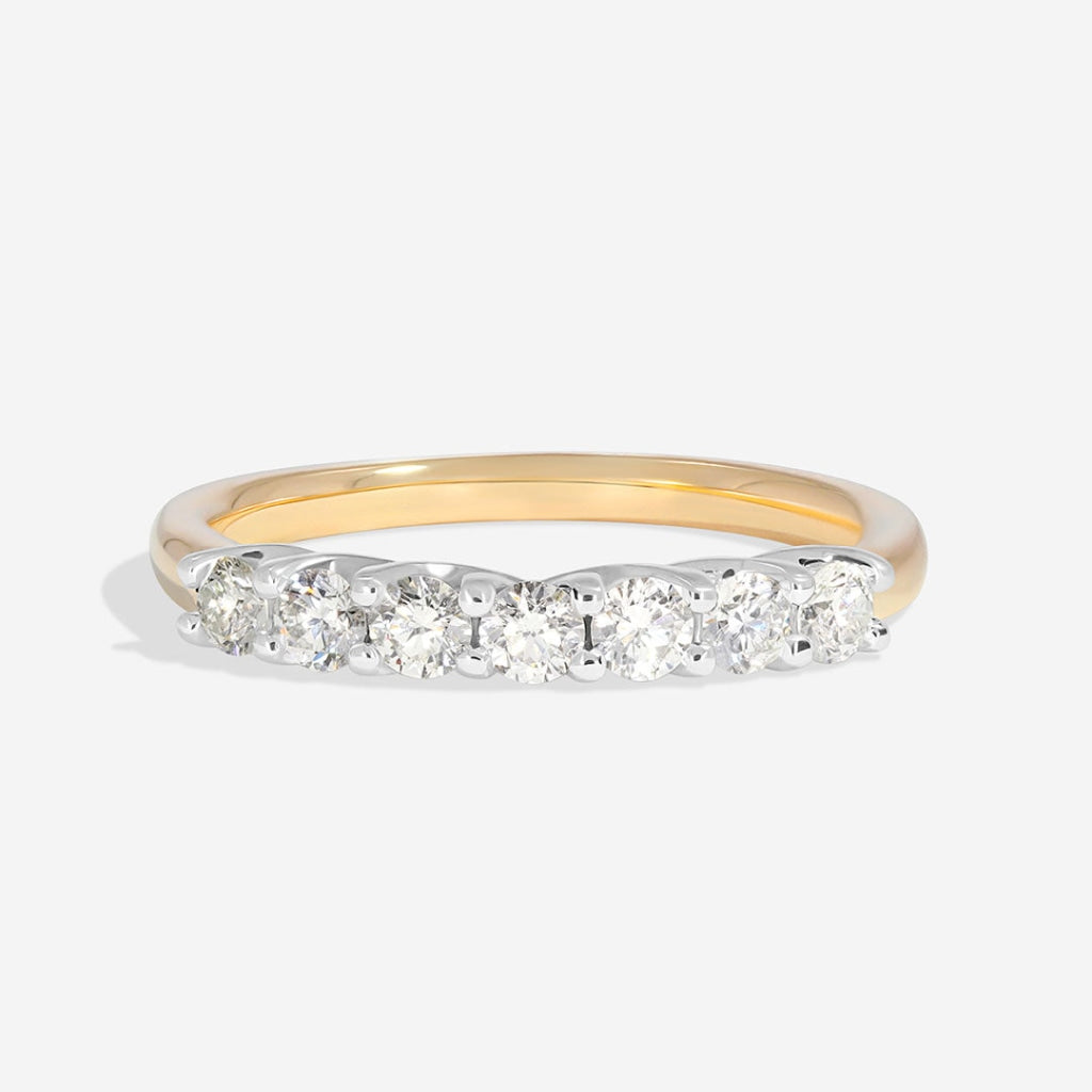 7 stone eternity ring - 18ct Gold and Diamond