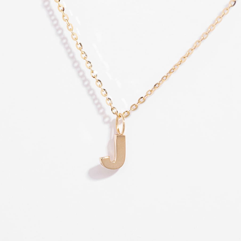 - J - Necklace | 9ct Gold
