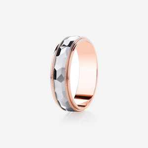 JACKSON 6mm | Men's Two Toned Wedding Ring in 9ct Gold