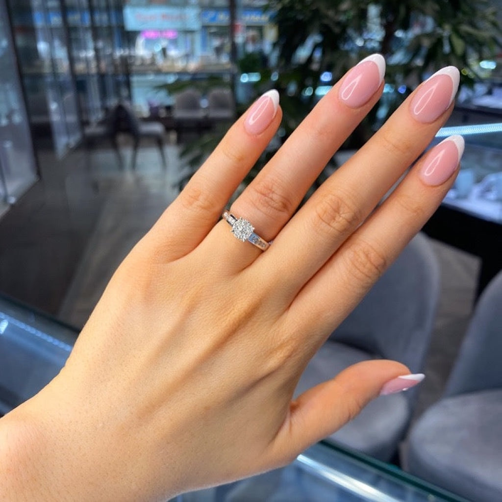 Jess | Diamond Engagement Ring On Womans Hand - Gear Jewellers Dublin