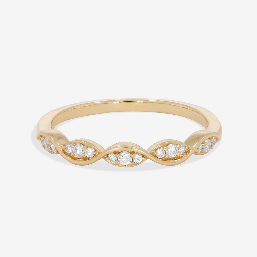 JOAN | Natural Diamond Wedding Ring in 18ct Gold - Rings