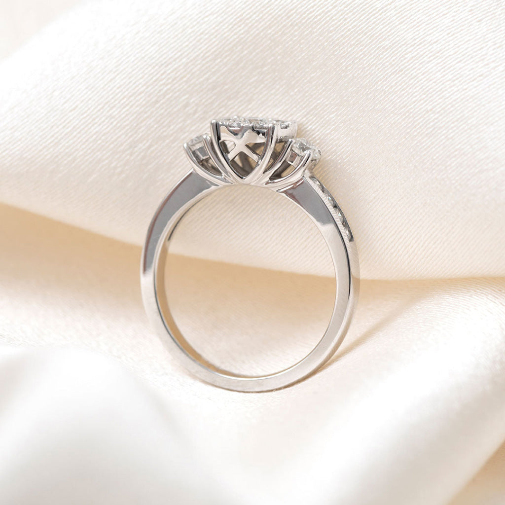 JOLENE 0.50ct | Round 3 Stone Diamond Engagement Ring