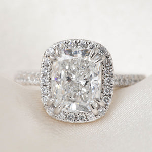 JORDAN 2.80ct | Cushion Solitaire Lab Grown Diamond Engagement Ring in Platinum