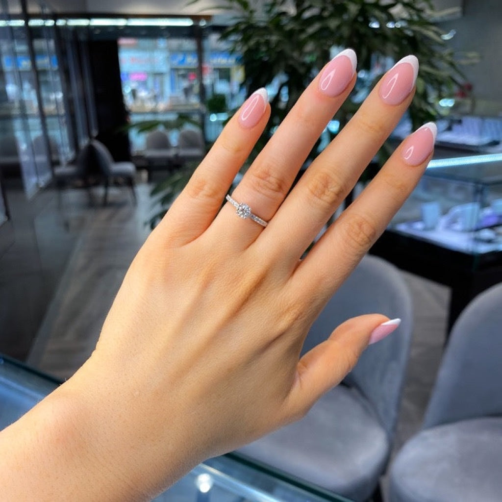 Joy | Diamond Engagement Ring On Womans Hand - Gear Jewellers Dublin