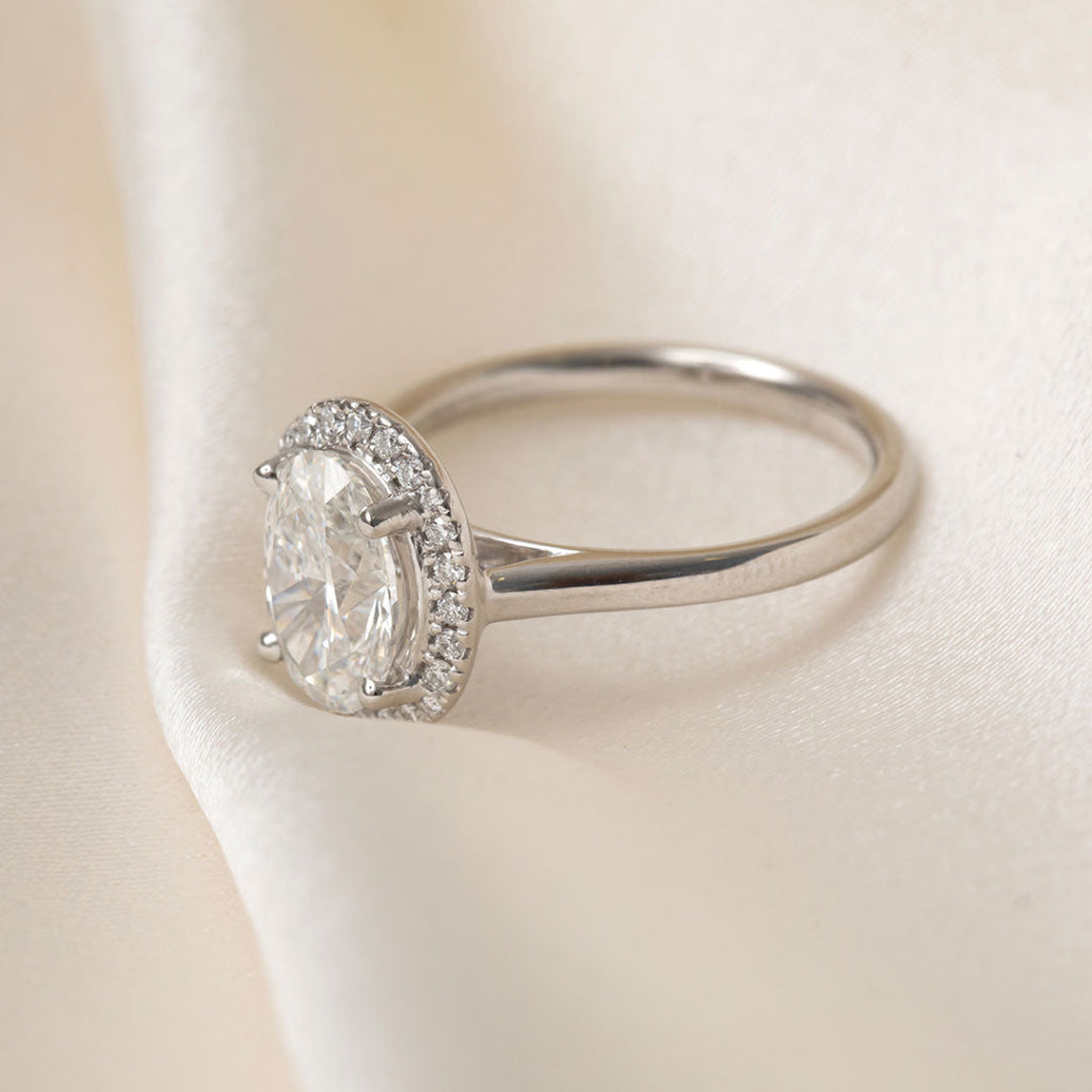 JULIETTE 2ct | Oval Halo Lab Grown Diamond Engagement Ring