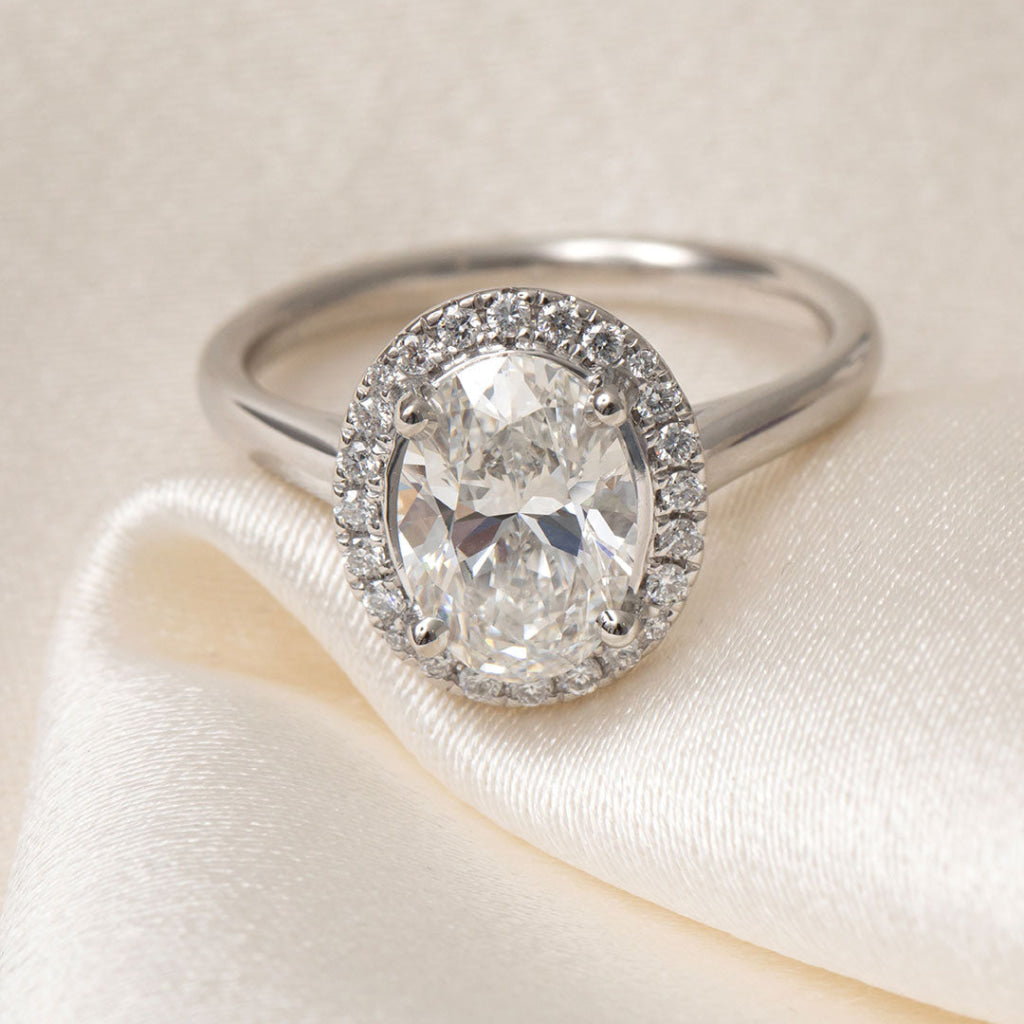 JULIETTE 2ct | Oval Halo Lab Grown Diamond Engagement Ring