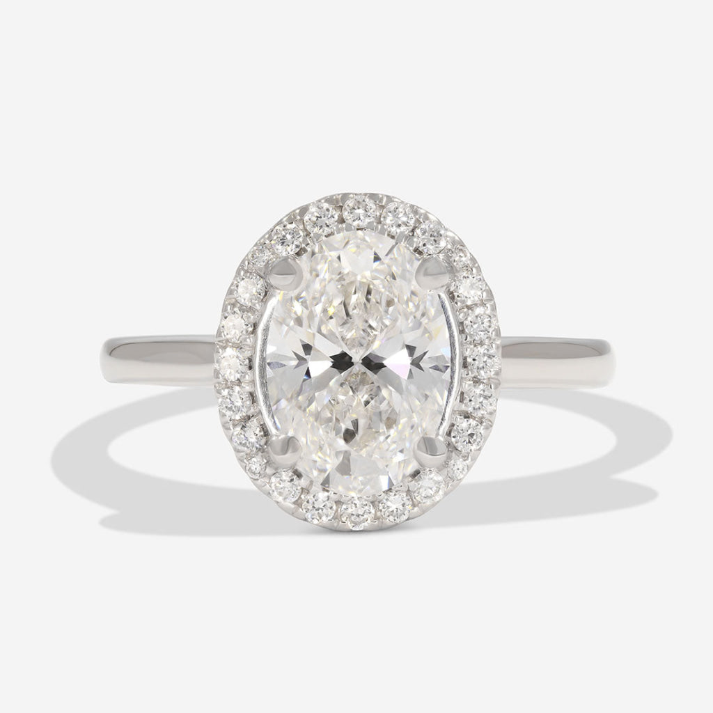 JULIETTE | Oval Halo Lab Grown Diamond Engagement Ring