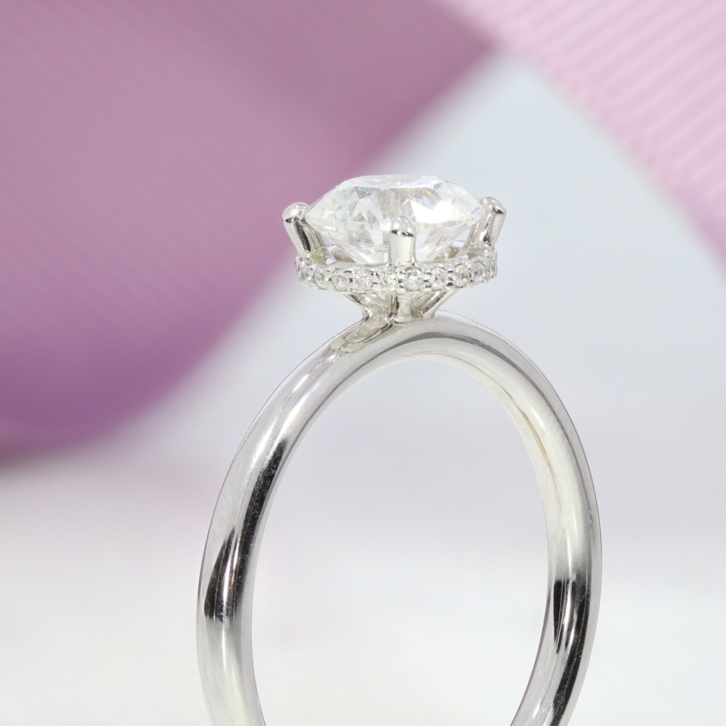 Side view of Jupiter Platinum Lab Grown Diamond Engagement Ring - Gear Jewellers Dublin 