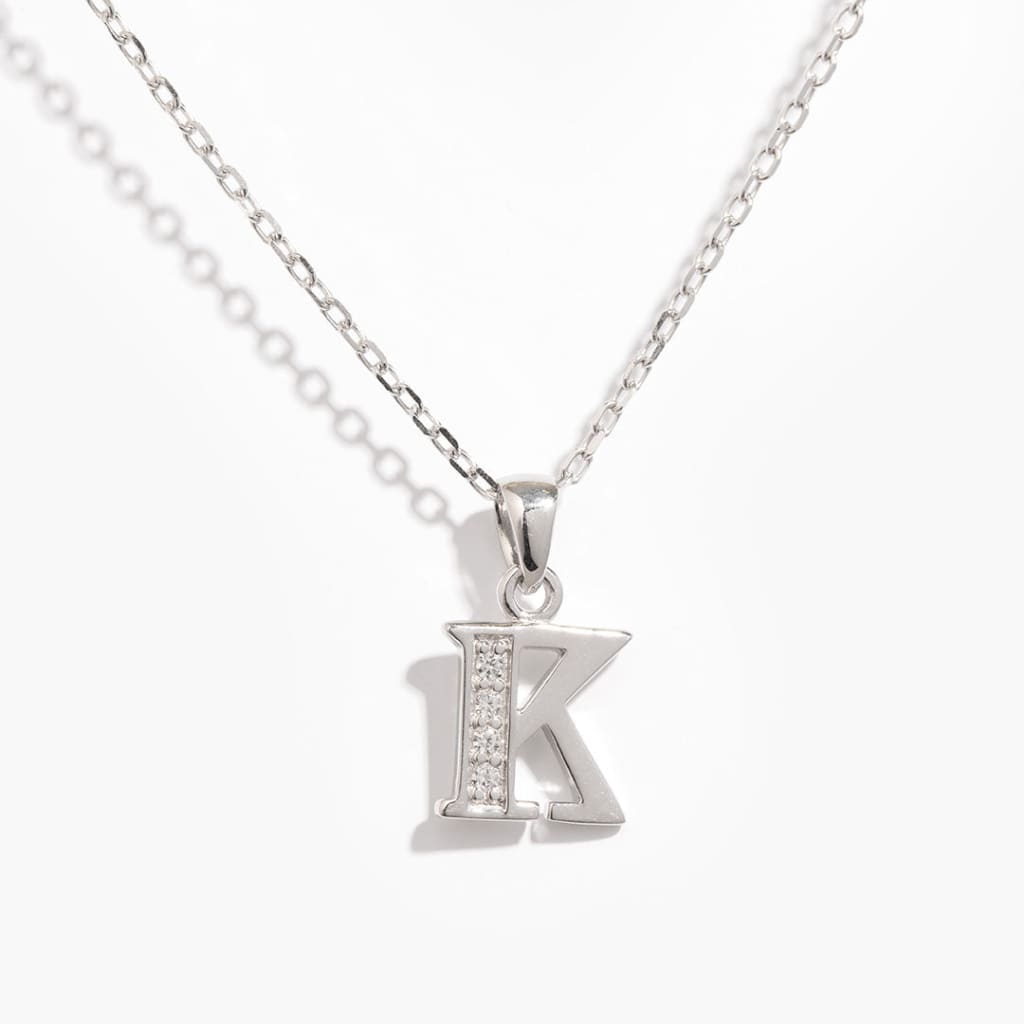 'K' Necklace | Sterling Silver