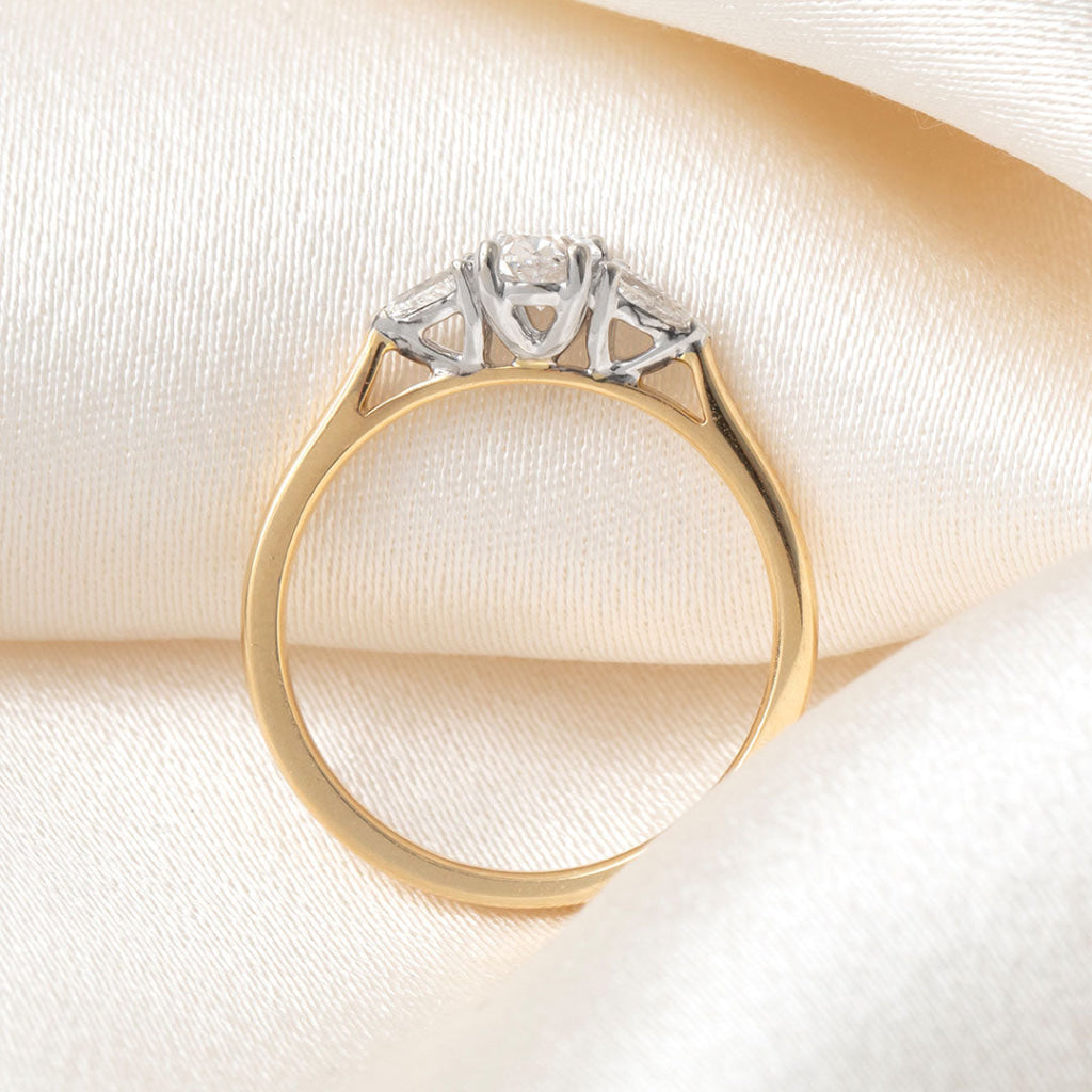 KAI 0.60ct | Oval 3-Stone Natural Diamond Engagement Ring