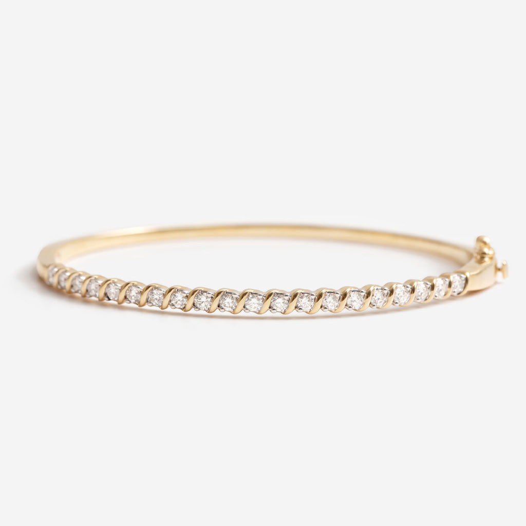 Kansas Diamond Bangle | 9ct Gold - Bracelet