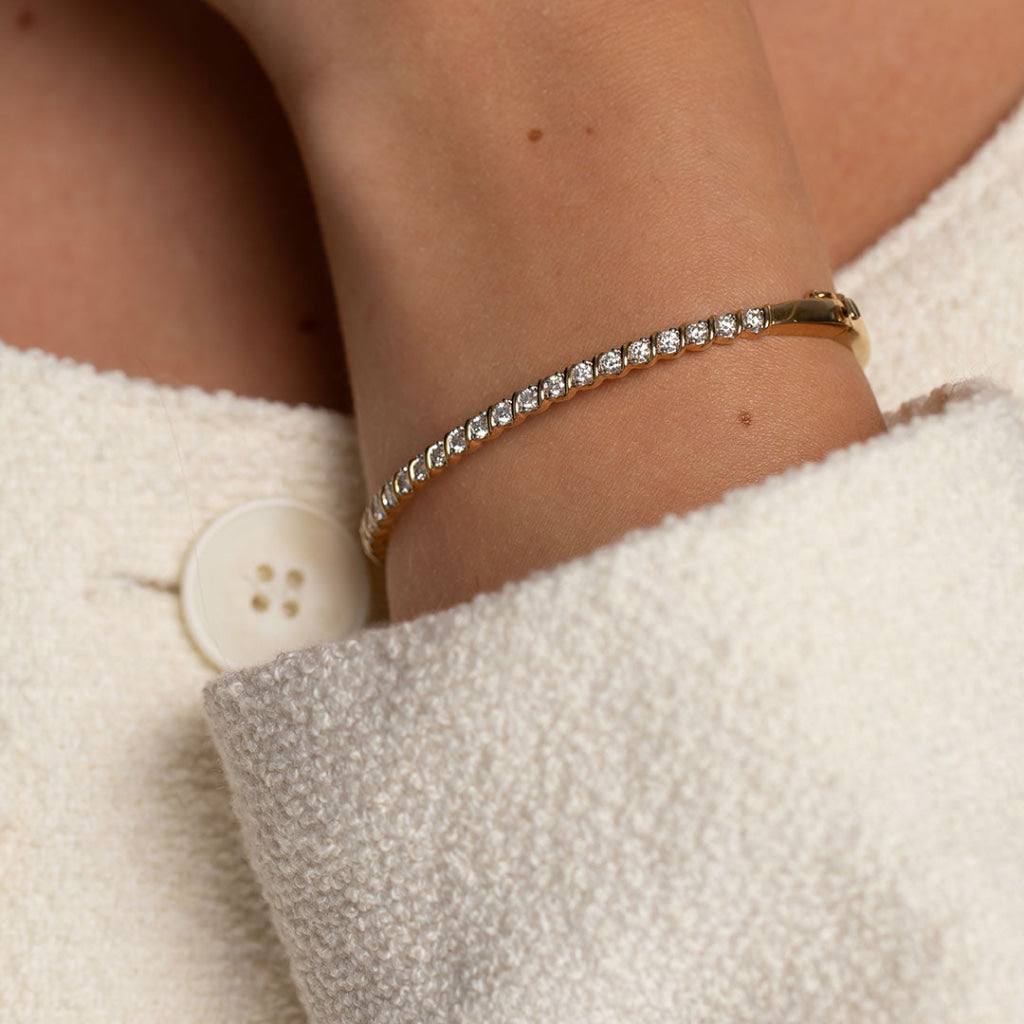 Kansas Diamond Bangle | 9ct Gold - Bracelet