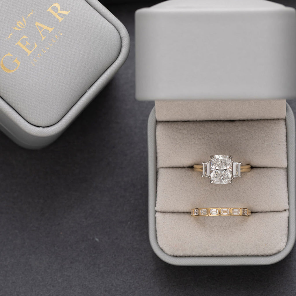 KARA | Cushion Cut 3-Stone Lab Grown Diamond Engagement