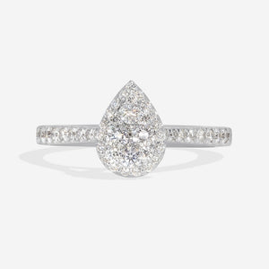 KARIMA 0.50ct | Pear Cluster Diamond Engagement Ring in 18ct White Gold