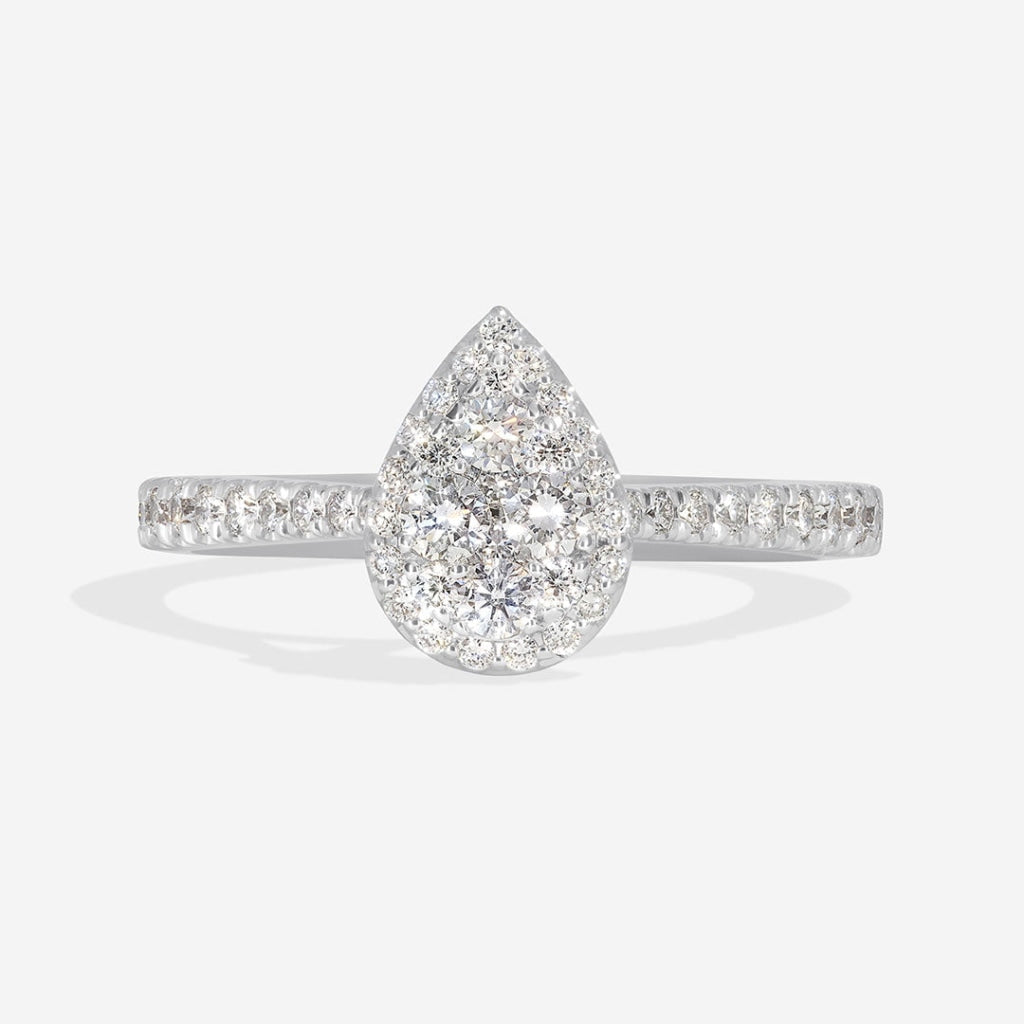 Karima Pear shape diamond engagement ring